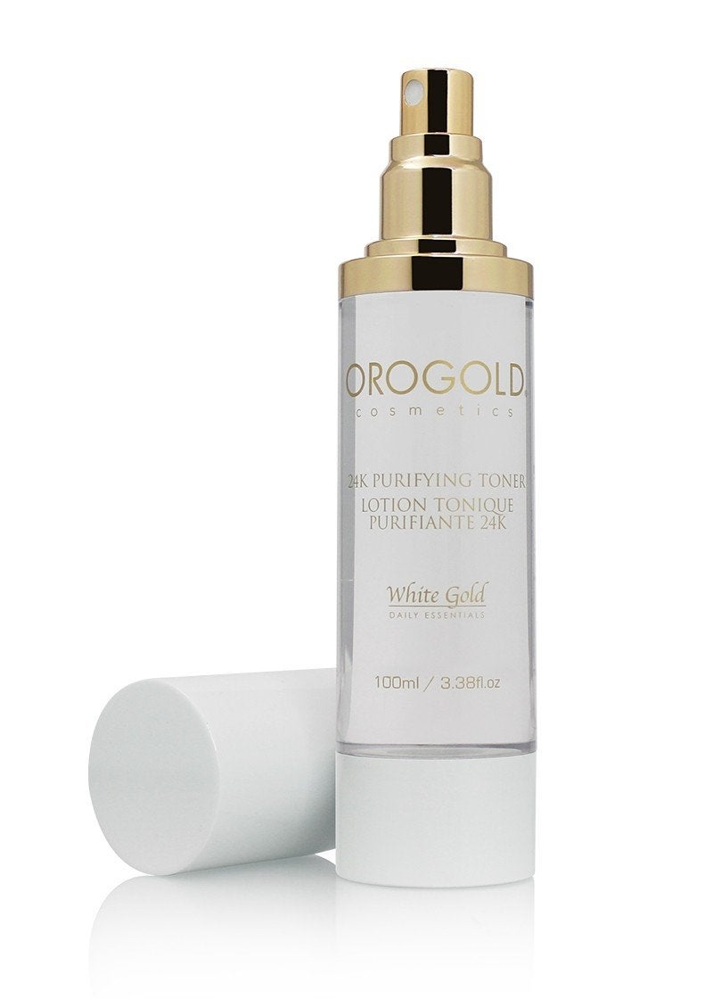 Orogold White Gold 24K Purifying Facial Toner, Face Toner with Gold, Aloe Vera and Chamomile, 100 Mililiter / 3.38 Fl.Oz. - Image 1